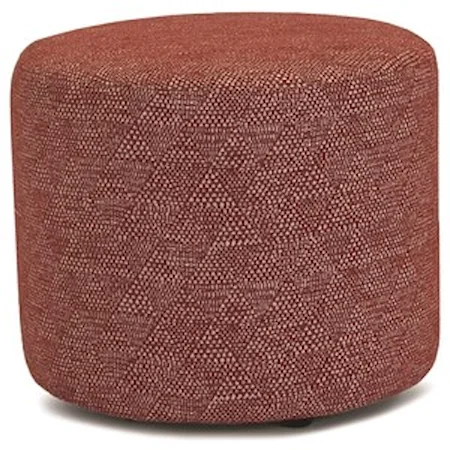 Round Ottoman with Recessed Casters